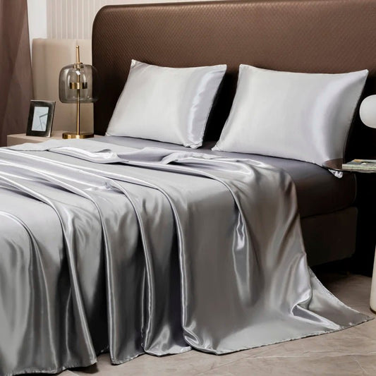 Satin Sheet and Pillowcase Set - Knocked'OutSatin Sheet and Pillowcase SetKnocked'Out